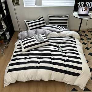 Ensemble de literie blanc Queen <span class=keywords><strong>King</strong></span> Size High Premium 4pcs Ensembles de housse de couette 4-en-1 - Product Image 3