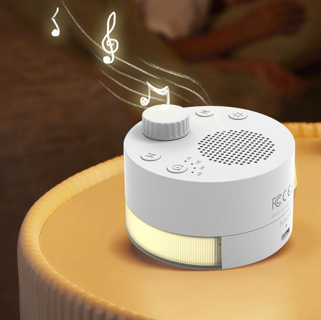 Rechargeable Baby White Noise Machine with 24 Sound Options Sleep Aid Night Light With Timer Portable White Noise Sound Machine