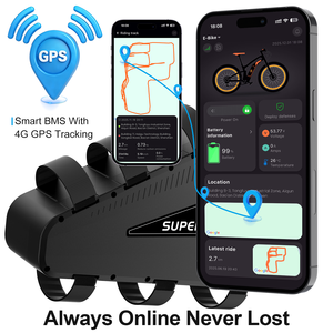 แบตเตอรี่ลิเธียมไอออนทรงสามเหลี่ยม 48V 30Ah สำหรับจักรยานไฟฟ้า EU Stock พร้อม GPS BMS  ติดตั้งใต้ท่อ  แบตเตอรี่กำลังสูงพิเศษ  หน้าจอ LCD - Product Image 5