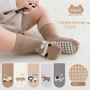 24 paires de chaussettes pour bébé, automne-hiver, coton peigné, antidérapantes, tricotées à la main, sans couture, fines, douces, adorables, chaussettes à motifs de dessins animés - Product Image 2