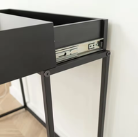 Table console de villa de luxe moderne avec tiroir sécurisé à serrure RFID, table de couloir minimaliste, compartiment caché, design écologique