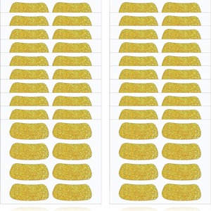 Pegatinas faciales de vinilo para niños, con purpurina dorada, accesorios para fiestas de regreso a la escuela, desechables, de 5 a 7 años - Product Image 1