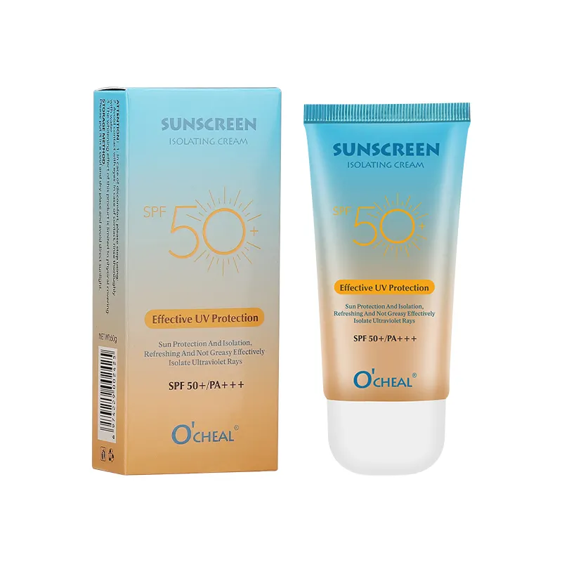 Beyazlatma güneş kremi SPF 50 hafif tahriş edici olmayan UV açık güneş kremi ferahlatıcı nefes olmayan yağlı yüz vücut güneş kremi