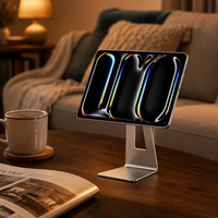 Support magnétique pour tablette, très vendu, en alliage d'aluminium, support de bureau pour tablette, rotation à 360 degrés, support magnétique pour iPad Pro 11 pouces M5 M4