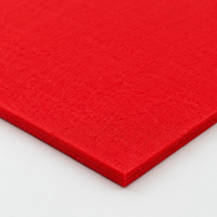 Vente en gros de sets de table rectangulaires en feutre rouge personnalisés pour restaurant, hôtel, maison, cuisine, décoration de table