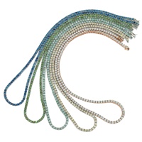 Collana Tennis Moissanite D VVS1 che supera il test del diamante, in Argento 925, con catena multicolore Iced Out, Certificata GRA, Gioielli Hip Hop