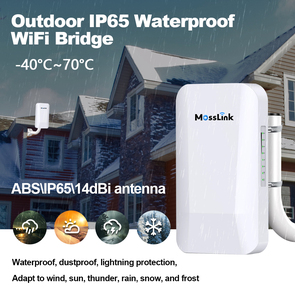 Dài phạm vi 1-2Km điểm đến điểm cầu không dây 2.4G 300Mbps ngoài trời CPE 14db ăng-ten không dây Ethernet cầu cho CCTV Camera - Product Image 3