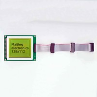 Module d'affichage LCD à matrice de points graphique STN Crystal Electronics MJ128112, écran jaune-vert avec texte noir 5V pour étage d'ascenseur