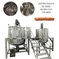 Cuve de mélange à haut cisaillement en acier inoxydable, résistante aux liquides chimiques et aux acides, avec agitateur et chauffage intégré