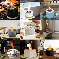Cheminée de table en métal OEM, brûleur sans fumée, cheminée à l'éthanol pour S'mores, ensemble cadeau, foyer de table en gros conforme à la norme ASTM F3363