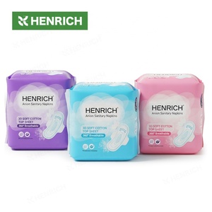 Servilleta sanitaria orgánica, hoja superior no tejida transpirable, almohadillas de algodón desechables de higiene femenina ultrafinas superabsorbentes - Product Image 1