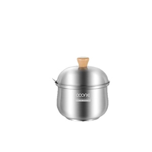 Zuccheriera in Acciaio Inox 304 con Coperchio e Cucchiaio, Barattolo per Spezie, Contenitore per Condimenti, Contenitore per Cucina - Product Image 5