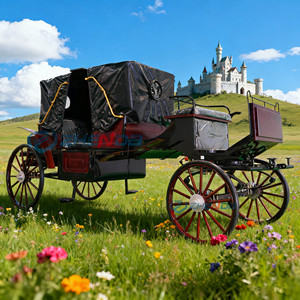 Carruaje de Caballos de Lujo Estilo Europeo Clásico en Venta, Carruaje Eléctrico de Dos Filas para Bodas - Product Image 6