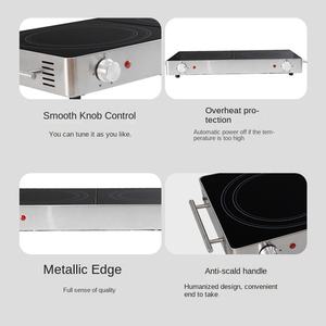 Table de cuisson à induction infrarouge électrique double portable pour la maison, cuisinière à gaz, batterie, boîtier en acier inoxydable, design intégré - Product Image 3