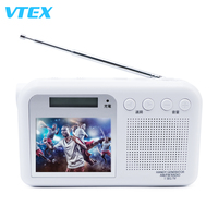 Mini téléviseur portable à manivelle de 3,2 pouces, génération d'énergie manuelle, utilisation d'urgence, bureau, support portable pas cher, mini téléviseur