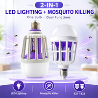 Lampe anti-moustiques LED UV E27 220V AC 15W à intensité variable certifiée RoHS, piège à insectes, tue-mouches, veilleuse pour jardin et bébé