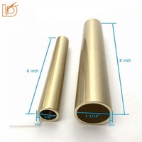 LD Round 5/8 "X 6" Tube en aluminium plaqué laiton pour broches d'escalier en métal ornemental -- manchon de balustre (QB-183)