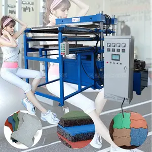 Good Price Qingdao Ouli Waste Tire Rubber Floor Tile Production Making Line Rubber Tile Making Machine