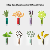 Inhalateur nasal d'aromathérapie naturelle pure 100% Bâton OEM de marque privée avec huiles essentielles de menthe poivrée à base de graines