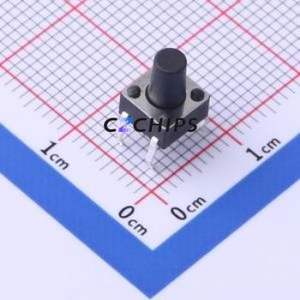 TS-1095PD-A10B2-D2 Tactile Switch Through hole-4P,6x6mm Switch Single Pole Single Throw Round Button 1.8N Through Hole - Product Image 1