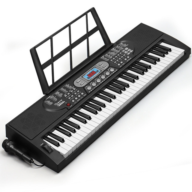 OEM Customized 61-Key Digital Keyboard Toy - Child-Friendly Synthesizer with Microphone & USB MIDI Connectivity
