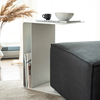 Table basse en acier allié de style euro-américain moderne, petite table d'appoint noire pour canapé, salon, du fabricant d'origine