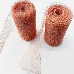 99.9% Pure Copper 0.23 mm Knitted Copper Wire Mesh for Pest Control in stock