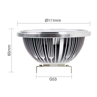 Projecteur LED COB Sky Factory AR111 ES111 118W G53 GU10 12V 85-265V AC Dimmable 1800 Lumens en Aluminium pour Usage Résidentiel – Remplace les Projecteurs Halogènes