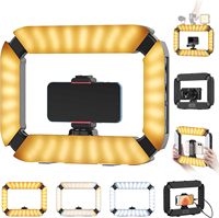 Stabilisateur vidéo pour smartphone PICTRON U200, éclairage annulaire LED portable pour selfie, stabilisateur vidéo pour téléphone, caméra, GoPro, Youtube