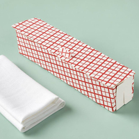 Boîte à hot-dogs pliable avec logo personnalisé, vente en gros, boîte à collation en papier kraft jetable résistant à la graisse, prix d'usine Chine