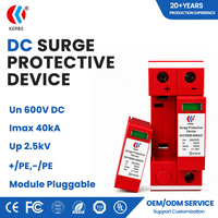 Parafoudre à courant continu pour 600V T2 40kA CE RoHS ISO9001, protection contre la foudre pour centrales photovoltaïques à temps de réponse rapide
