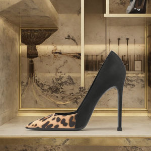 Commercio all'ingrosso nero leopardo stampa a punta chiusa <span class=keywords><strong>tacchi</strong></span> alti per le donne Super sottili <span class=keywords><strong>tacchi</strong></span> a spillo eleganti Pumps per ufficio Party Dress estate - Product Image 6