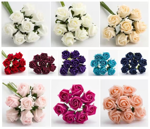 Decoración de Boda de Lujo a Precio de Mayoreo, Ramo de Flores Artificiales de Rosa de Seda de Simulación Realista, Decoración del Hogar - Product Image 6