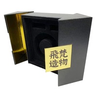 Nouvelle boîte de rangement pour bracelet en velours noir, personnalisée, haut de gamme, avec logo en feuille d'or, en carton, faite à la main, simple, pour emballage de bijoux