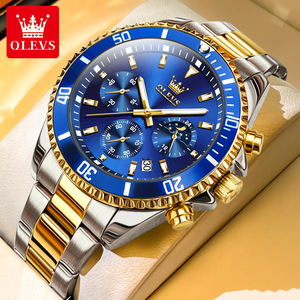 OLVES 2870 Relojes de hombre Marca superior Reloj de negocios Hombres Cronógrafo Reloj de pulsera de cuarzo Fecha Hombre Relogio Masculino - Product Image 3