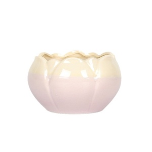 Vaso Minimalista in Ceramica <span class=keywords><strong>per</strong></span> Piante Grasse a Forma di Loto, Traspirante, in <span class=keywords><strong>Gres</strong></span>, <span class=keywords><strong>per</strong></span> Balcone, Verde, Vendita all'Ingrosso - Product Image 5