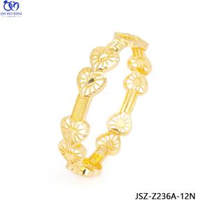 JXX Ladies New 24K Gold Plated Exquisite Dubai Indian Bridal Wedding <b>Bangle</b> JSZ-Z235A-238A-12N Fashion <b>Bangle</b> Wedding <b>Bangle</b> - Product Image 6