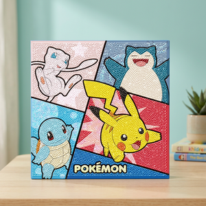 Kit de Peinture Diamantée Coréenne Imprimée Pokémon Sautant 25x25cm DIY 5D Point de Croix Complet pour Enfants et Loisirs Créatifs Vente en Gros - Product Image 3