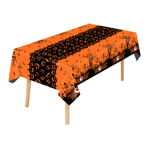 Halloween Disposable PEVA Tablecloth Halloween Party Supplies Party Decorations <strong>Pumpkin</strong> Spider Table Cover Desk <strong>Cloth</strong> - Product Image 4