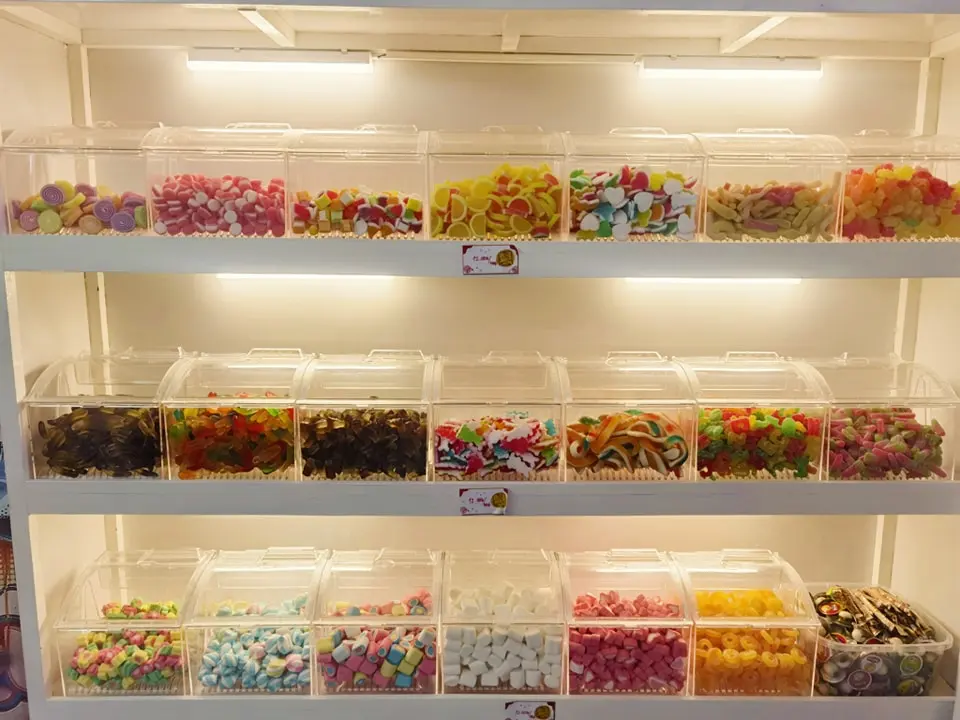 ECOBOX Contenedor de alimentos para cereales Caja de nueces y dulces Contenedor de almacenamiento de dulces Contenedor de alimentos a granel para la venta