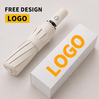 Parapluie personnalisé avec logo imprimé, protection UV 3 plis, ouverture automatique, résistant au vent, cadeau pour clients et employés