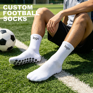 Chaussettes de <span class=keywords><strong>football</strong></span> personnalisées de haute qualité avec logo pour hommes et femmes, style athlète, longues, à compression, antidérapantes, OEM - Product Image 1