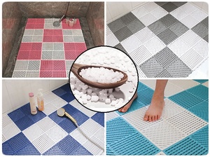 Tapis modulaire en PVC souple à emboîtement pour salle de bain, cuisine, terrasse, garage, zone humide - Product Image 4