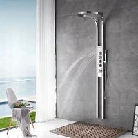 Ensemble de douche thermostatique multifonctionnel mural tendance avec cascade SPA et panneau de douche pluie Angel