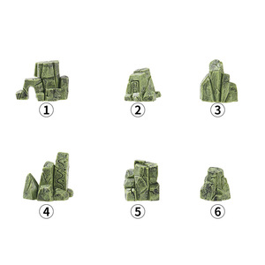 Decoración de Paisaje en Miniatura, Juego de Rocas Simuladas, 6 Piezas, Resinas Sintéticas, Estilo Asiático, Accesorios de Jardín para Bricolaje - Product Image 4