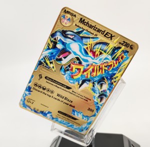 Cartes à Collectionner Pokémon TCG Pikachu Rares Mega, Boîtes de Cartes à Jouer en Métal Doré YY pour Enfants - Product Image 3