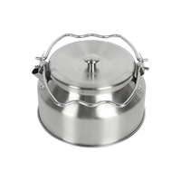 Bouilloire à eau portable en acier inoxydable antirouille avec filtre à thé amovible pour les voyages en plein air, le camping et les aventures