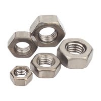 Mur Heksagonal Titanium DIN934 Grade 2 TA2 Murni Ti Ulir Metrik, Pengikat Mur Heksagonal untuk Industri Kimia, Produsen Baut dan Mur