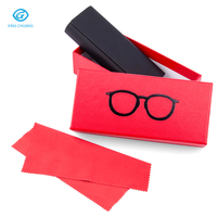 Boîte d'emballage de lunettes en carton noir de luxe, personnalisée avec logo imprimé, très demandée