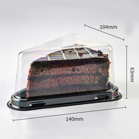 Boîtes d'emballage personnalisées pour gâteaux en plastique pour animaux de compagnie, boîtes à gâteaux triangulaires jetables transparentes avec couvercle